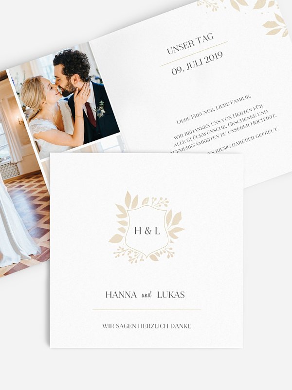 Dankeskarte Hochzeit Versailles