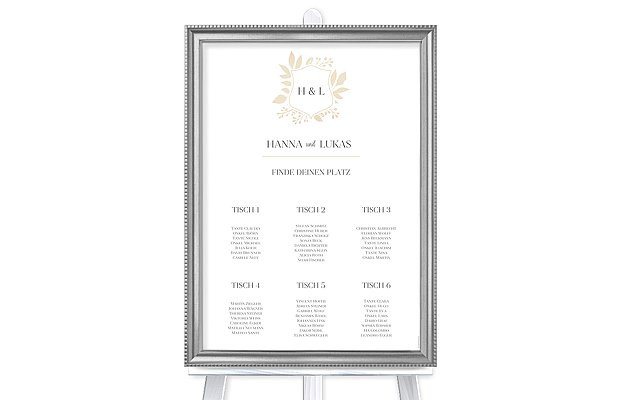 Sitzplan Plakat Versailles
