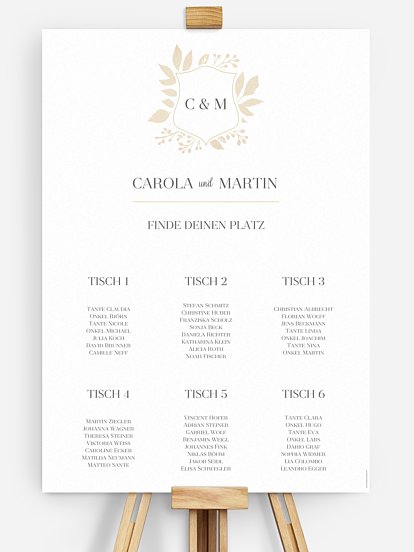 Sitzplan Plakat Versailles