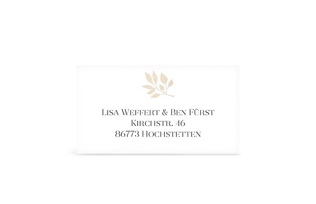 Empfängeraufkleber Hochzeit Versailles