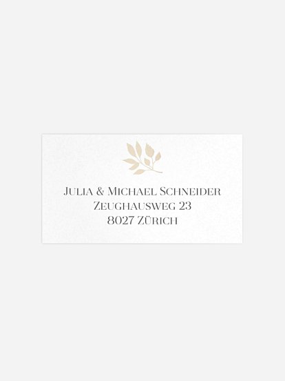 Empfängeraufkleber Hochzeit Versailles