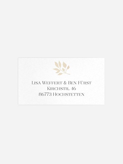 Empfängeraufkleber Hochzeit Versailles