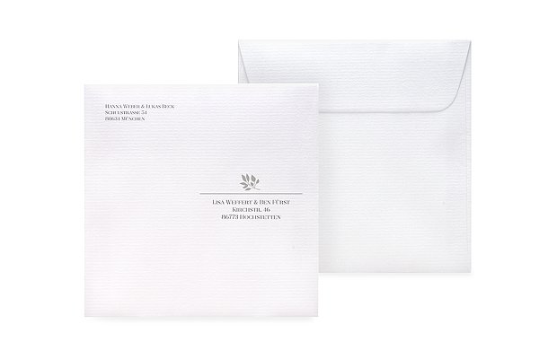 Bedruckter Briefumschlag Hochzeit Versailles Premium