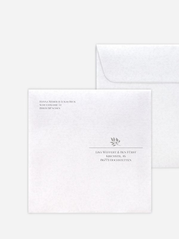 Bedruckter Briefumschlag Hochzeit Versailles Premium