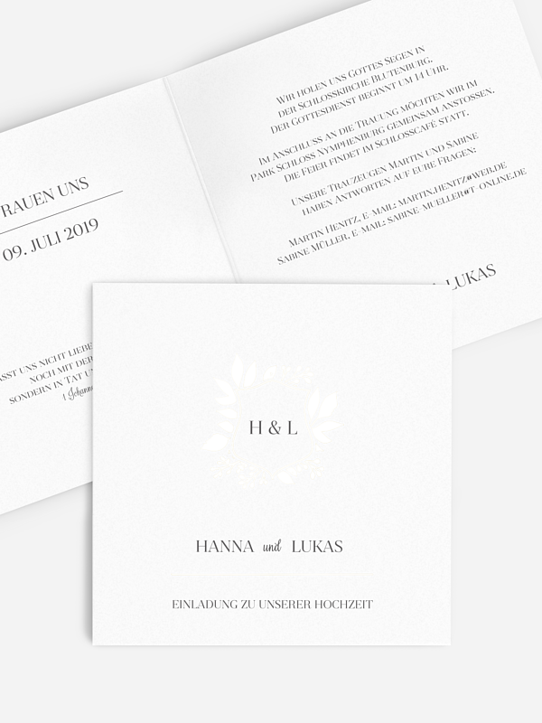 Hochzeitseinladung Versailles Premium