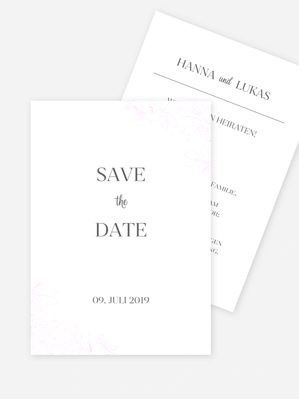 Save-the-Date Karte Versailles Premium