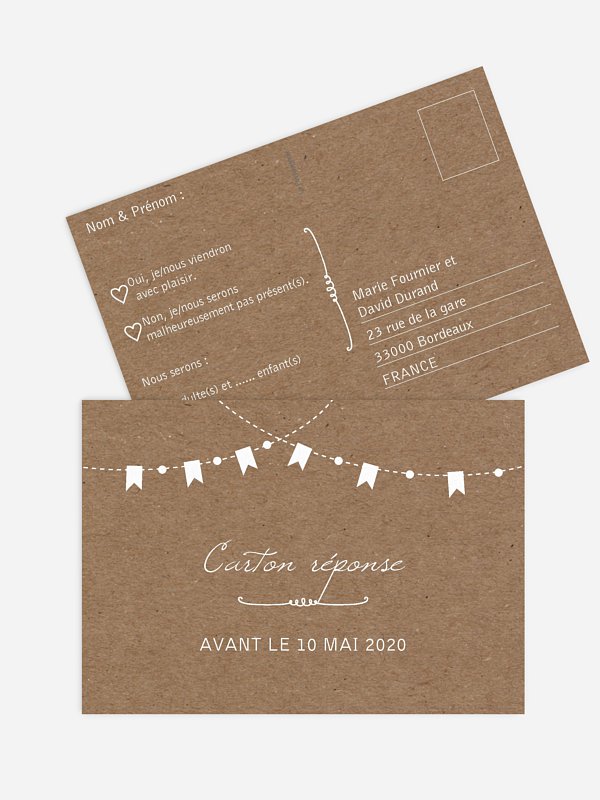 Carton réponse Fête champêtre