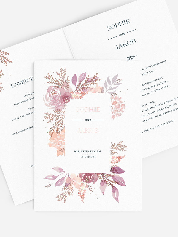 Hochzeitseinladung Mauve