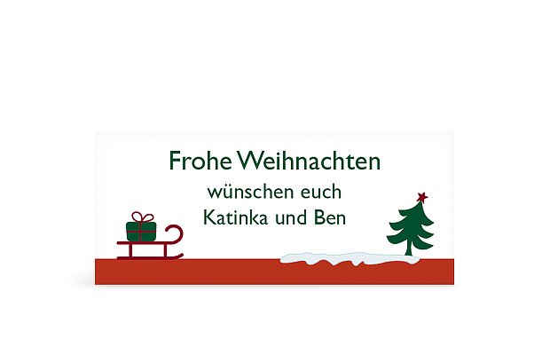Geschenkaufkleber Weihnachten Bunte Weihnacht