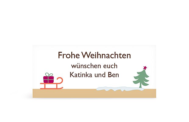 Geschenkaufkleber Weihnachten Bunte Weihnacht