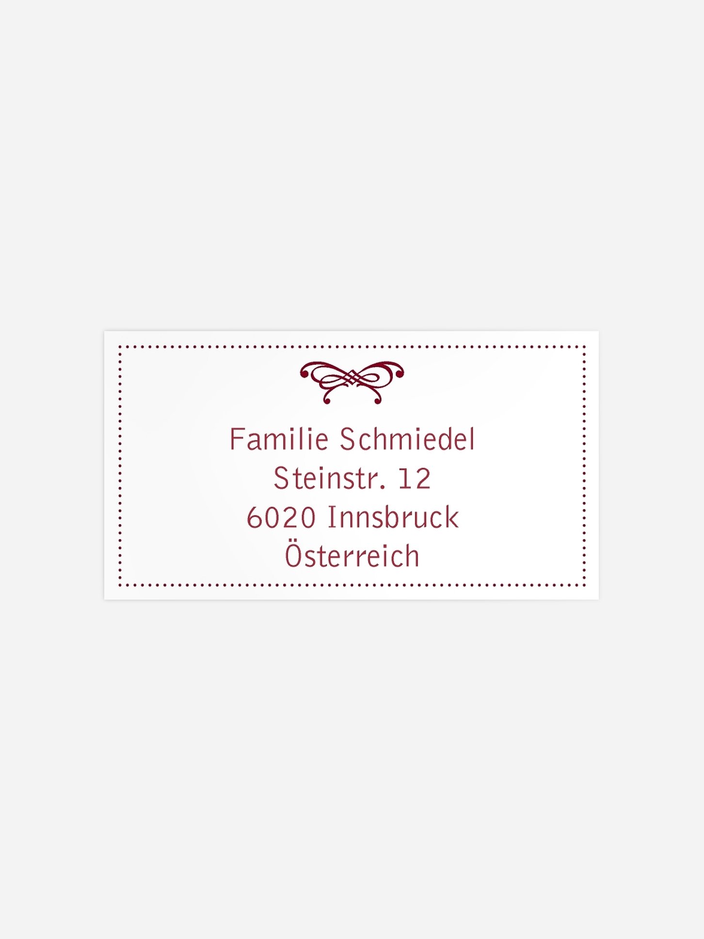 Empfängeraufkleber Trauer Schleife