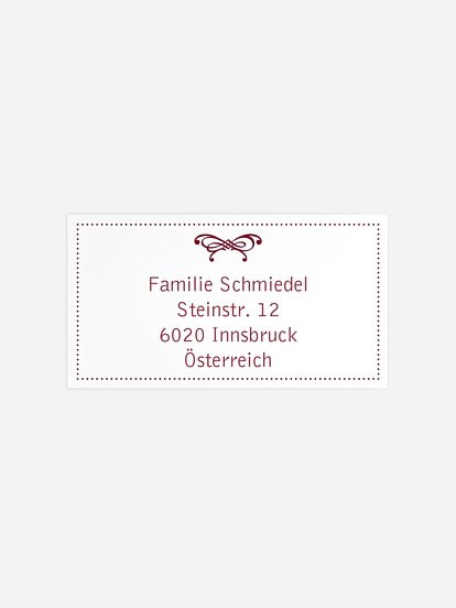 Empfängeraufkleber Trauer Schleife