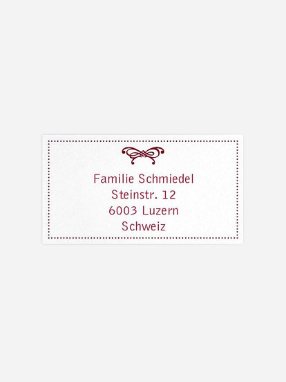 Empfängeraufkleber Trauer Schleife