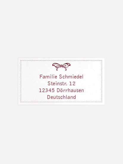 Empfängeraufkleber Trauer Schleife