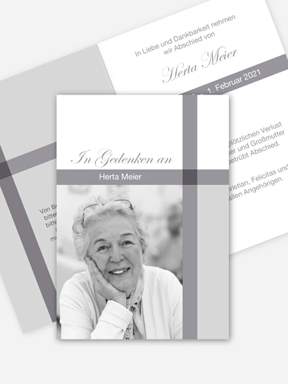 Trauerkarte Weltlich