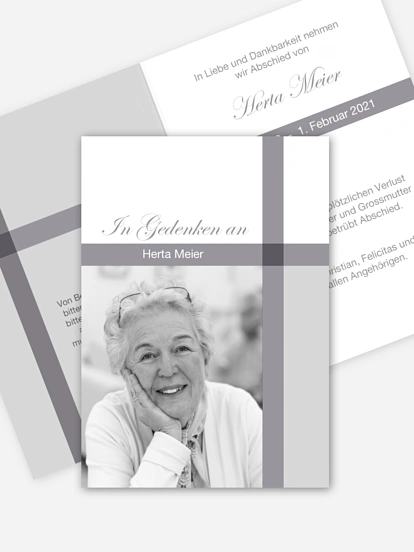 Trauerkarte Weltlich