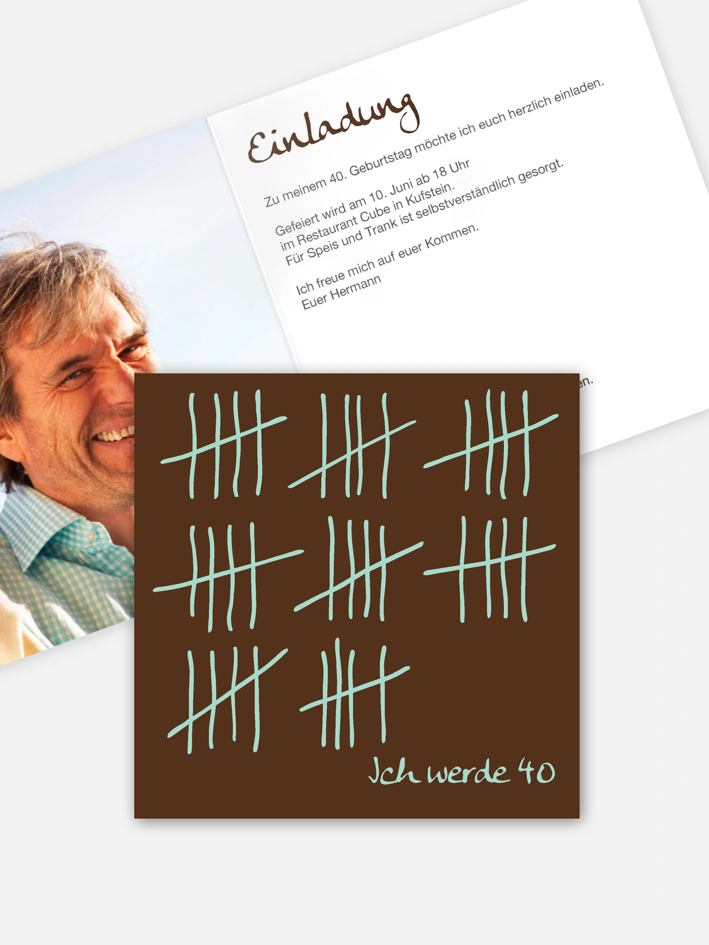 Einladung 40. Geburtstag Strichliste
