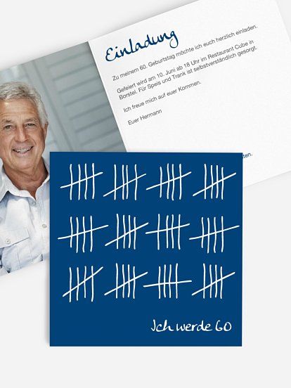 Einladungskarten Einladung Zum 60 Geburtstag Einladung
