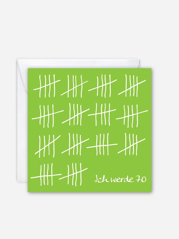 Einladung 70. Geburtstag Strichliste