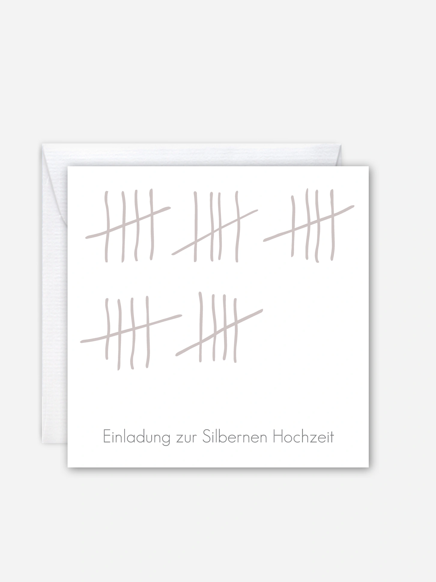 Einladung zur Silberhochzeit Strichliste