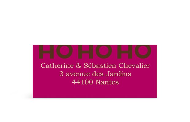 Étiquette expéditeur voeux OhOhOh