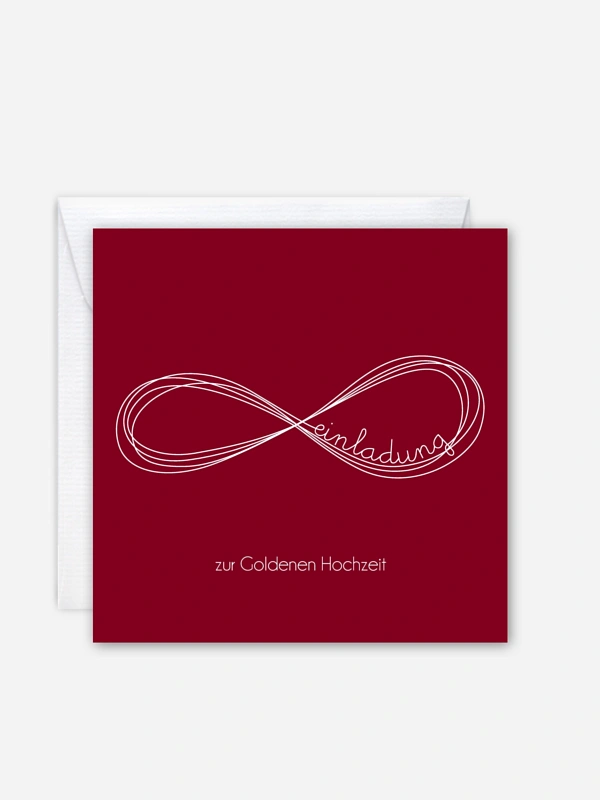 Einladung zur Goldenen Hochzeit Unendlich