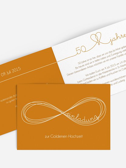 Einladung zur Goldenen Hochzeit Unendlich