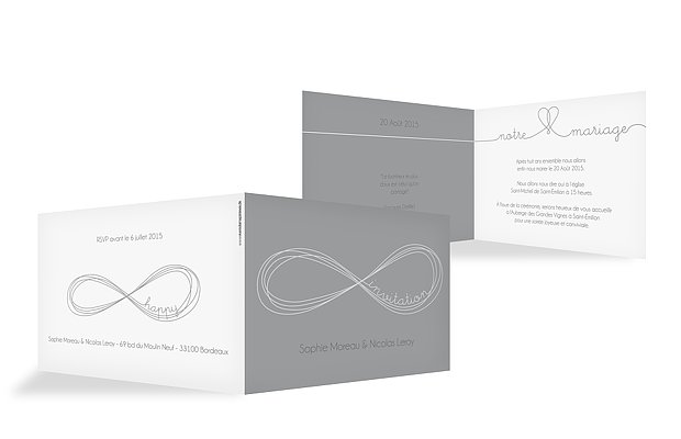 Faire-part mariage Infini