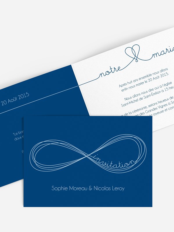 Faire-part mariage Infini