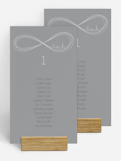 Gruppentischkarte Unendlich