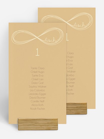 Gruppentischkarte Unendlich