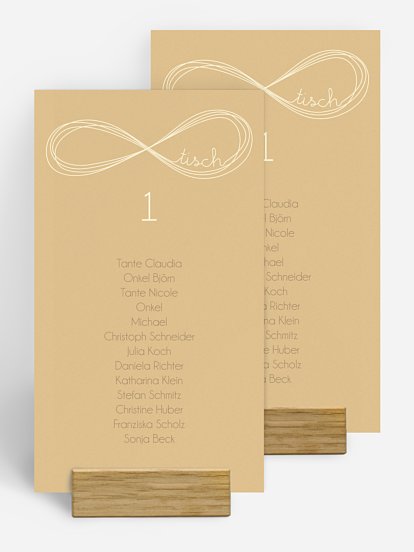 Gruppentischkarte Unendlich