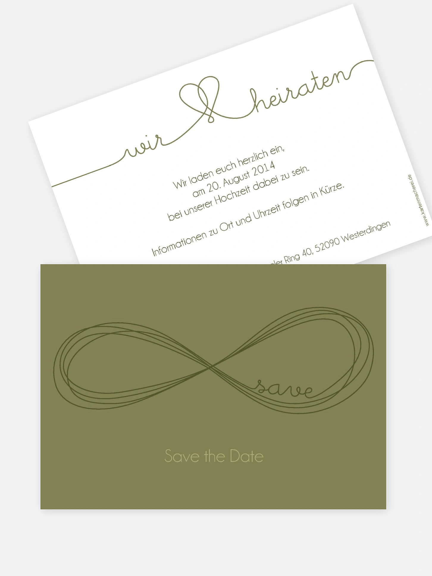 Save-the-Date Karte Unendlich