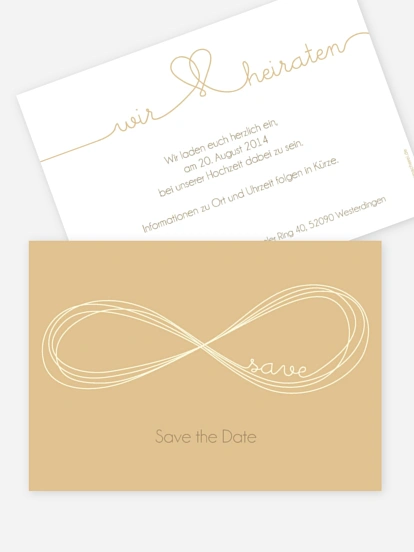 Save-the-Date Karte Unendlich