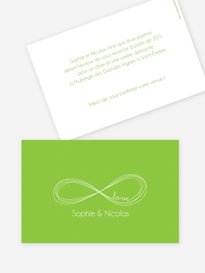 Carton d'invitation Infini