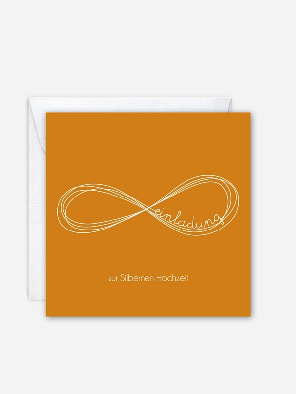 Einladung zur Silberhochzeit Unendlich