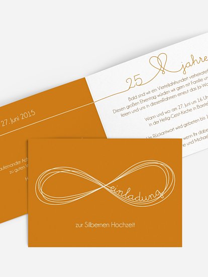 Einladung zur Silberhochzeit Unendlich