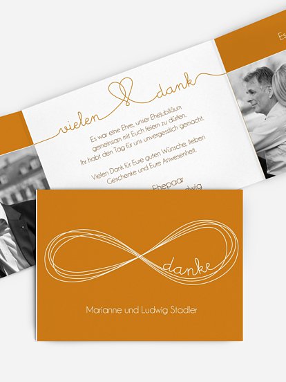 Danksagung zur Silberhochzeit Unendlich