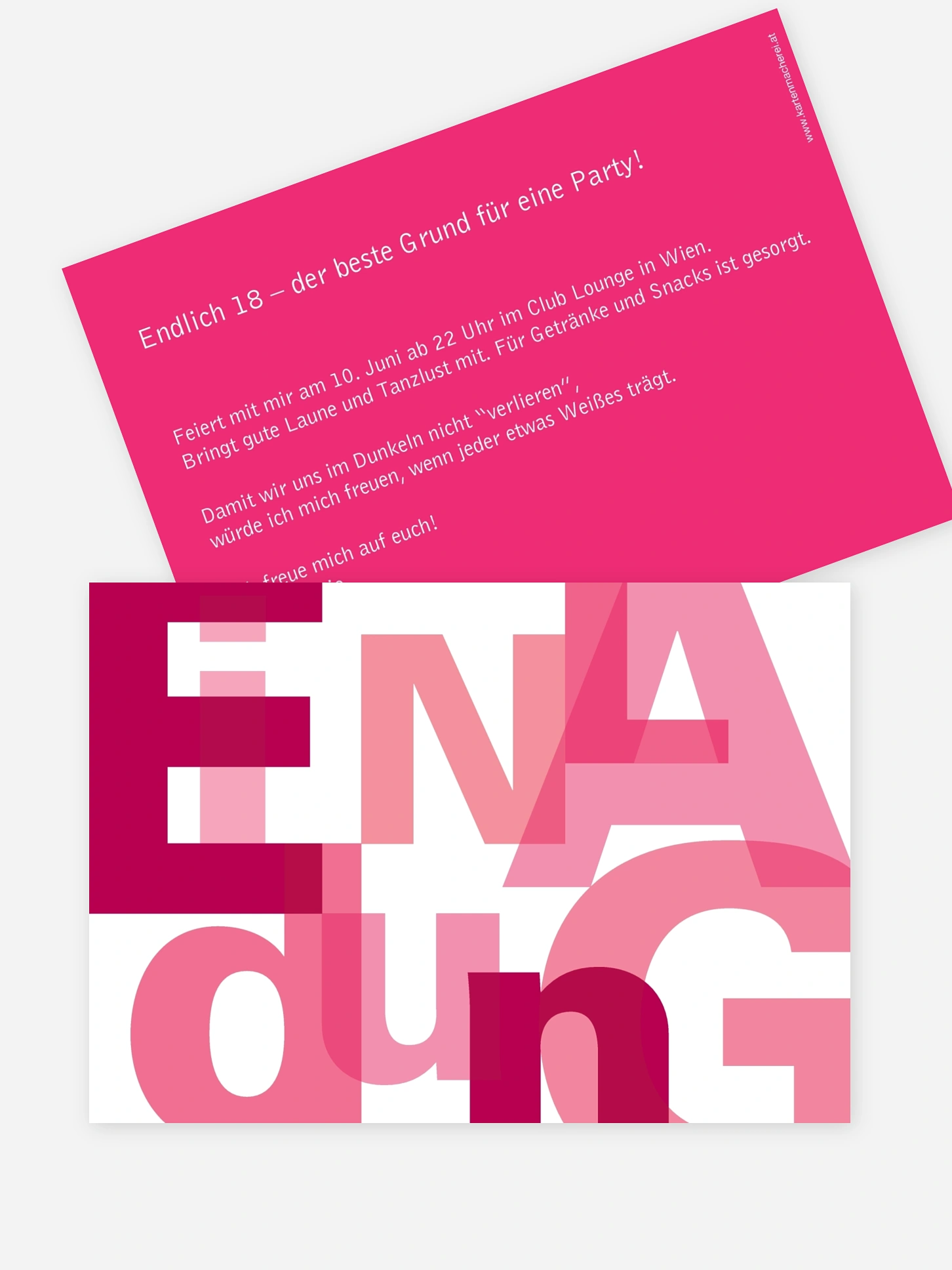 Einladung 18. Geburtstag Klartext
