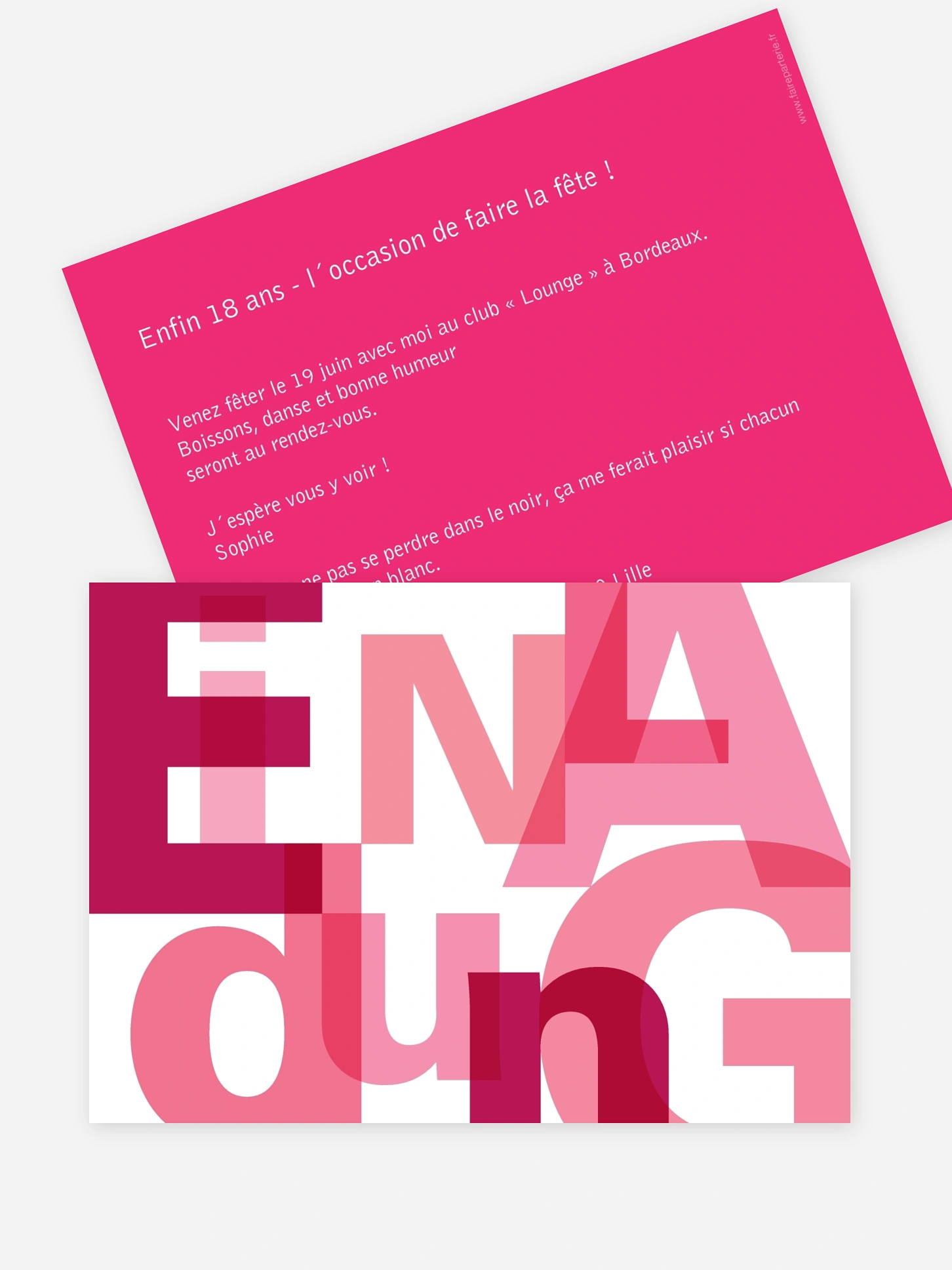 invitation anniversaire 18 Klartexte