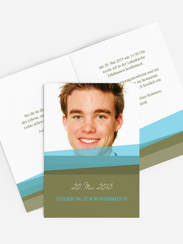 Konfirmationseinladung Feinschliff