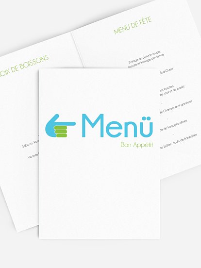 menu anniversaire Main colorée