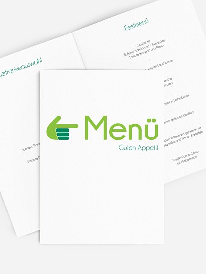 Menükarte Geburtstag Handzeichen