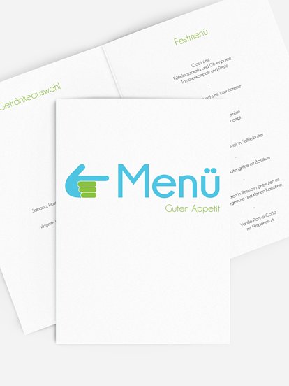 Menükarte Geburtstag Handzeichen