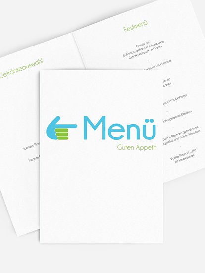 Menükarte Geburtstag Handzeichen