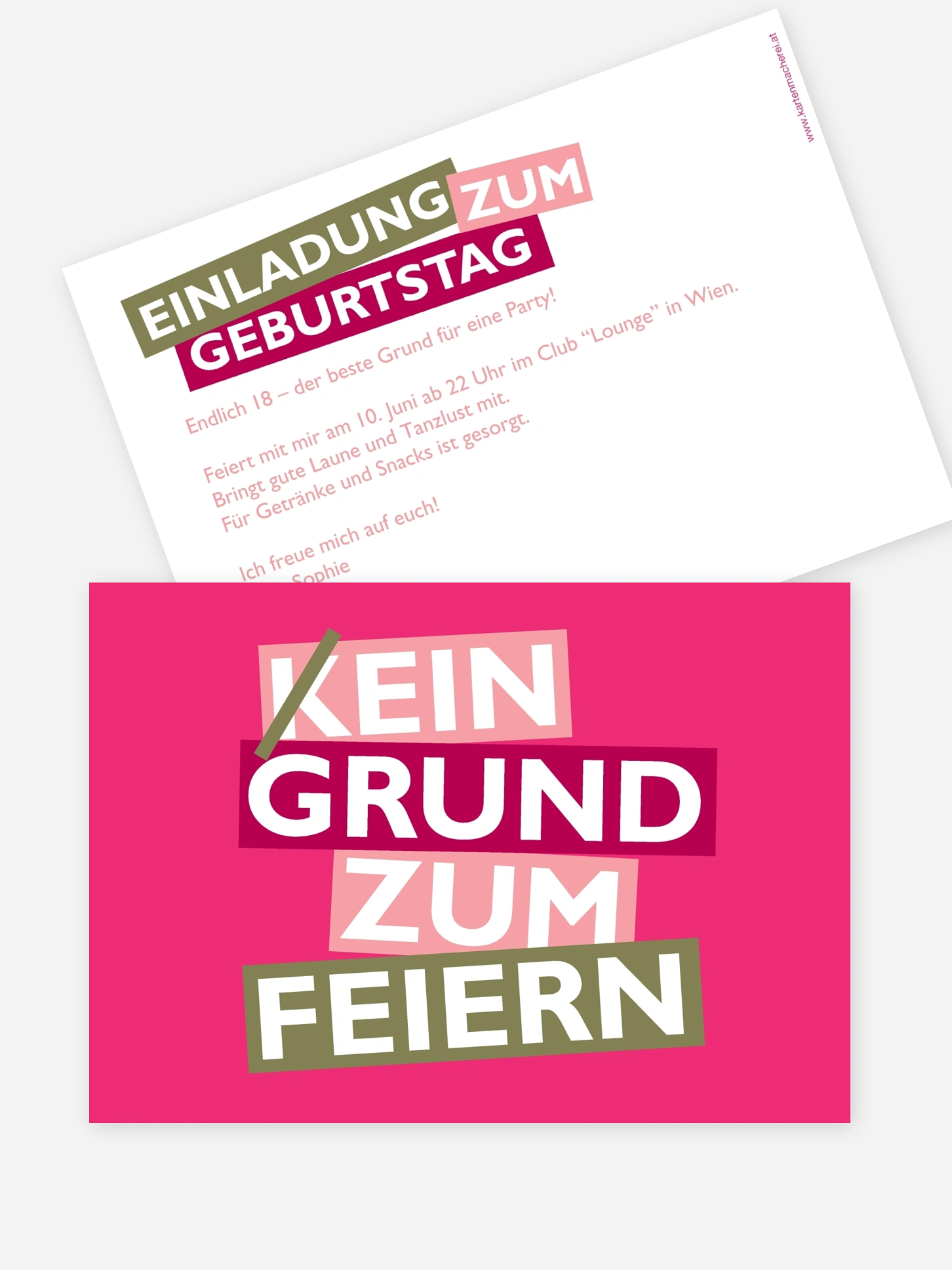 Einladung 18. Geburtstag Grund zum Feiern
