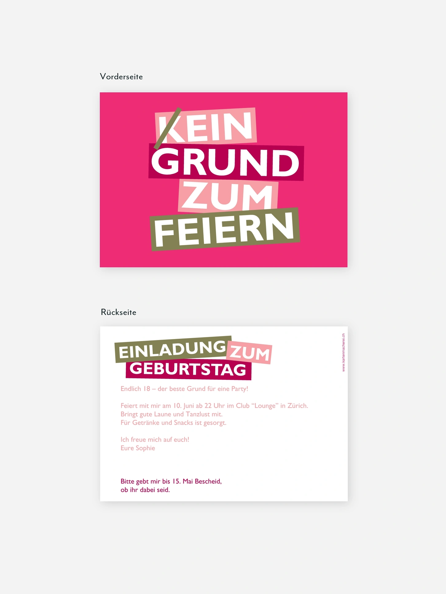 Einladung 18. Geburtstag Grund zum Feiern