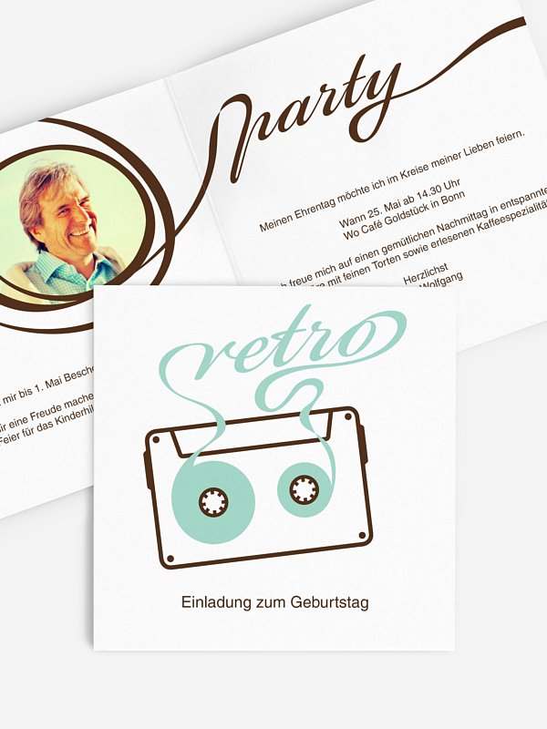 Einladung 40. Geburtstag Mixtape