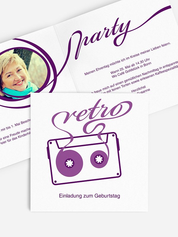 Einladung 50. Geburtstag Mixtape