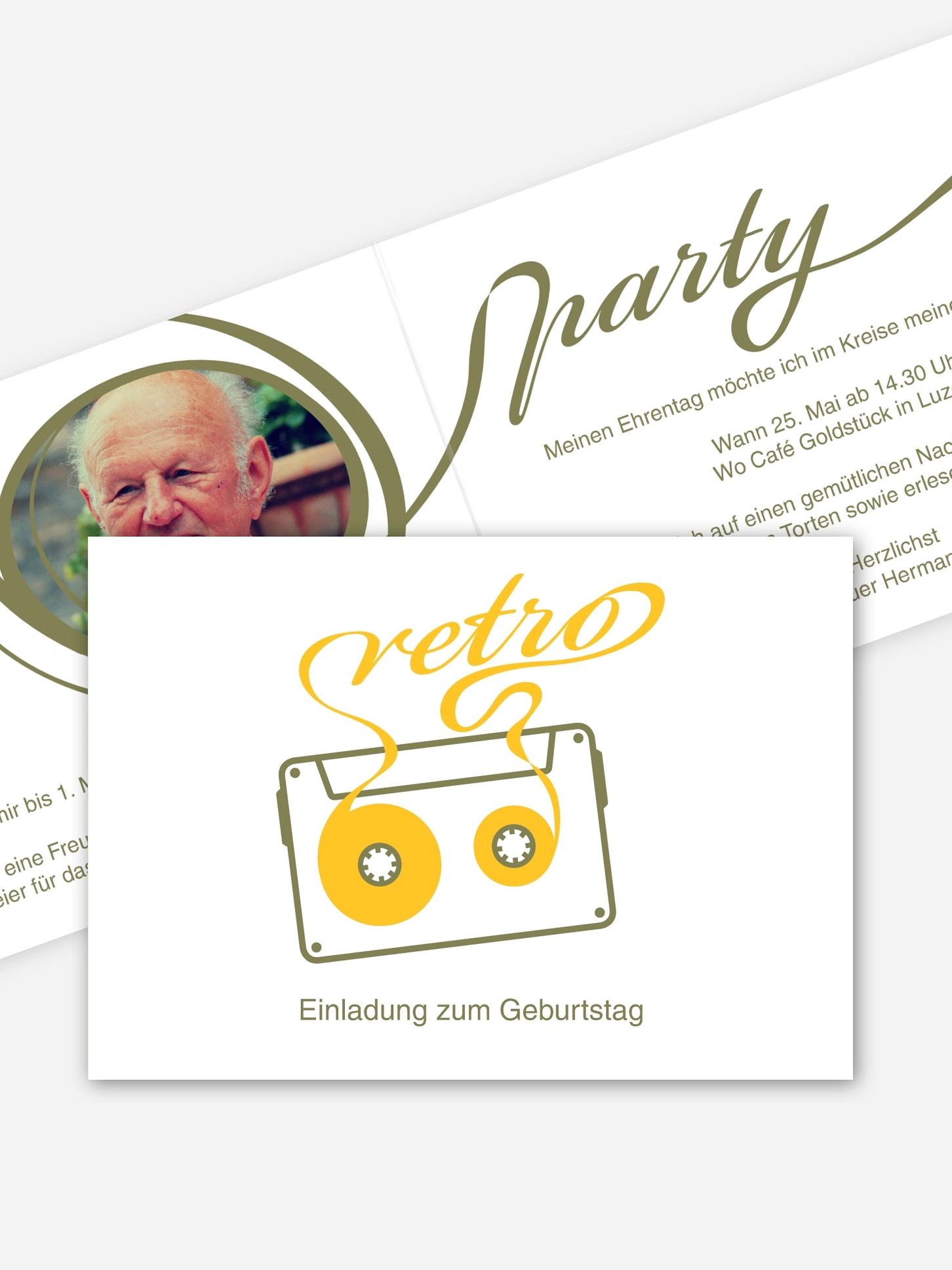Einladung 70. Geburtstag Mixtape